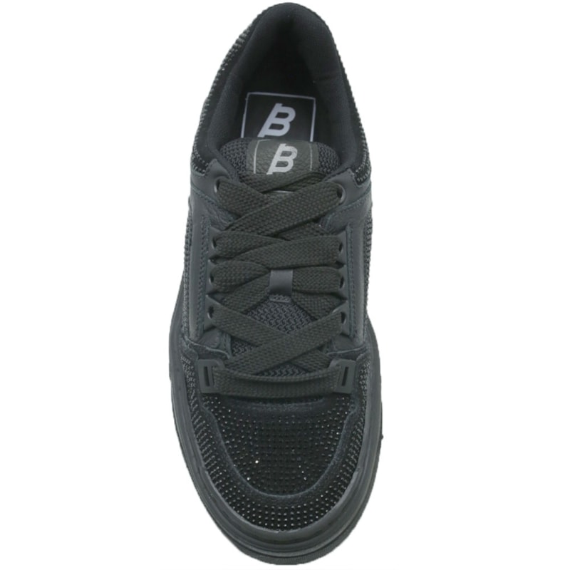 BALEARIC TENIS FEMININO BALEARIC SHINE  SAP029 M65001 PRETO HOT FIX