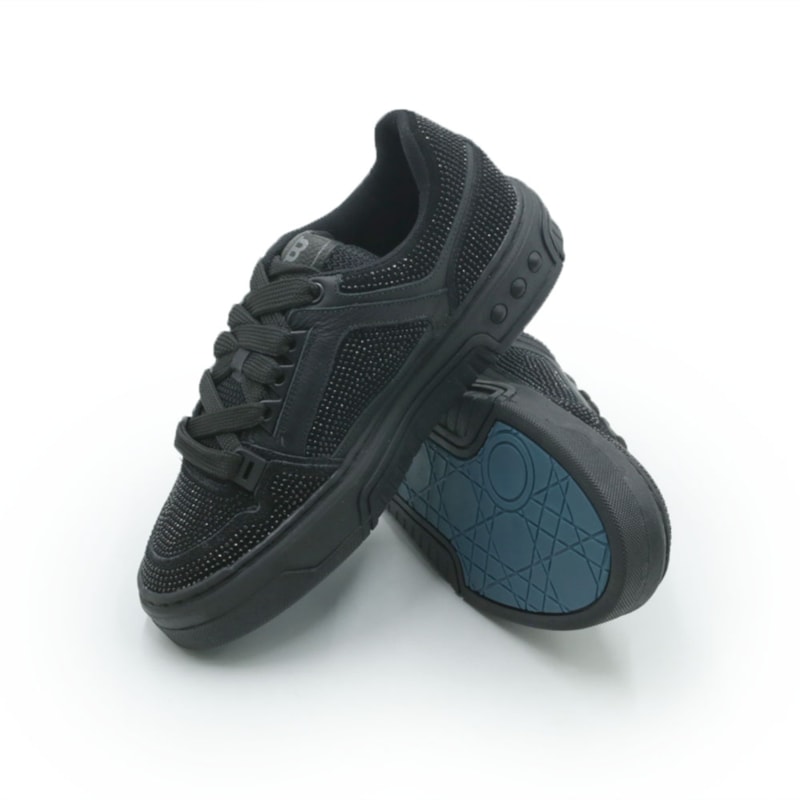 BALEARIC TENIS FEMININO BALEARIC SHINE  SAP029 M65001 PRETO HOT FIX