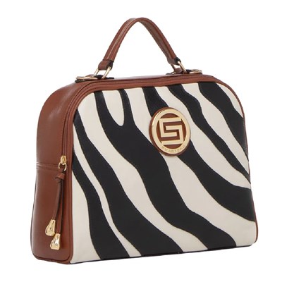 Bolsa Smart Bag Feminina Off White/Conhaque - 238790