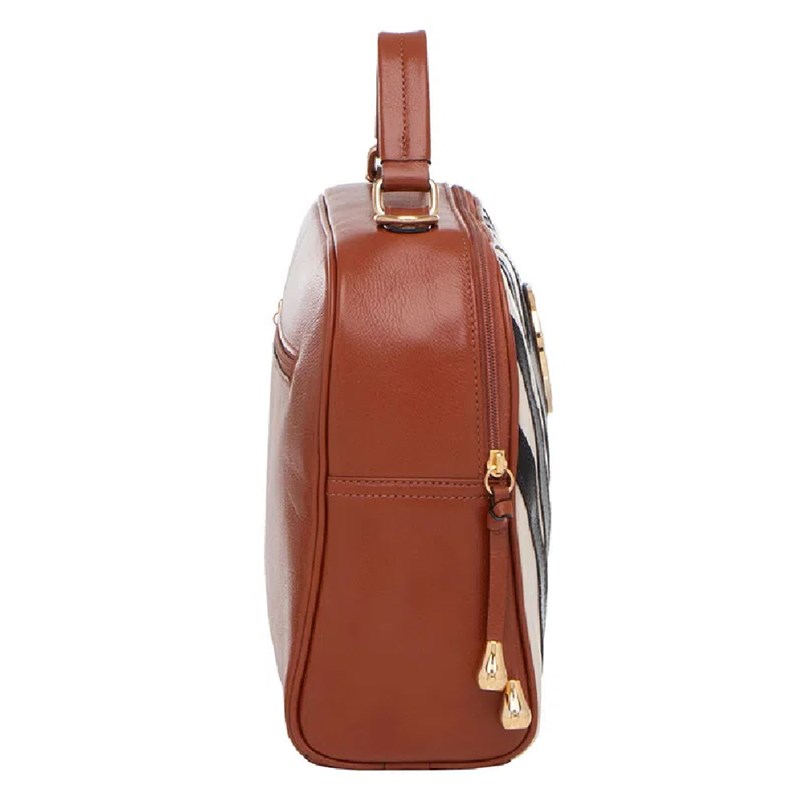 Bolsa Smart Bag Feminina Off White/Conhaque - 238790