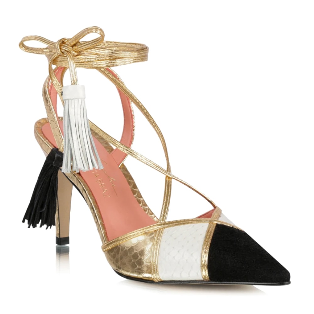 Chanel Luiza Barcelos / Silvia Braz Preto/Dourado - 242251 - Anita Shoes