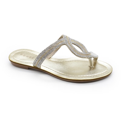 Chinelo Ferrette Feminino Champanhe - 283725