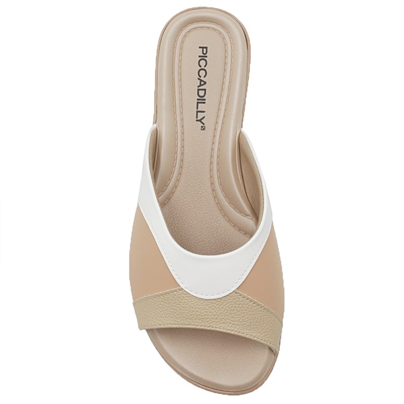 Chinelo Piccadilly Branco/Nude - 233463