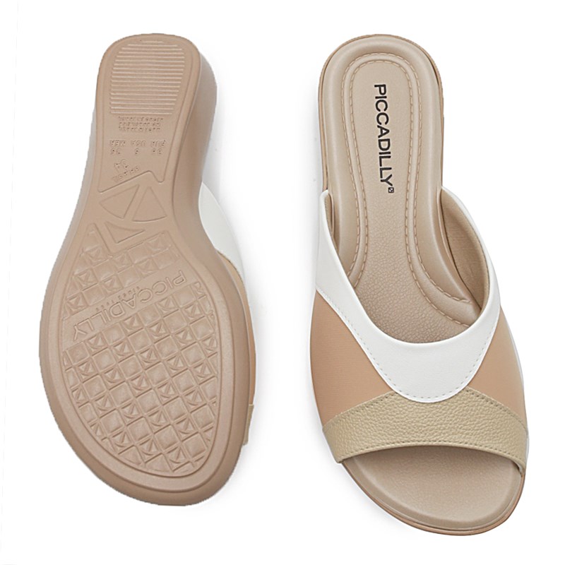Chinelo Piccadilly Branco/Nude - 233463