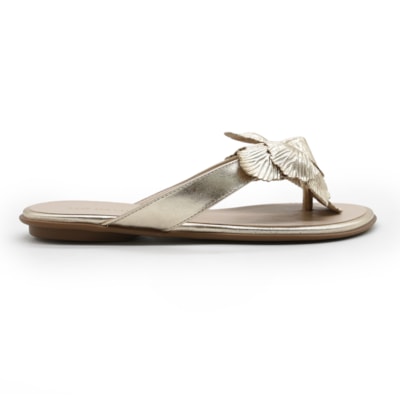 Chinelo Rasteira Luz Da Lua Feminino Ouro - 275434