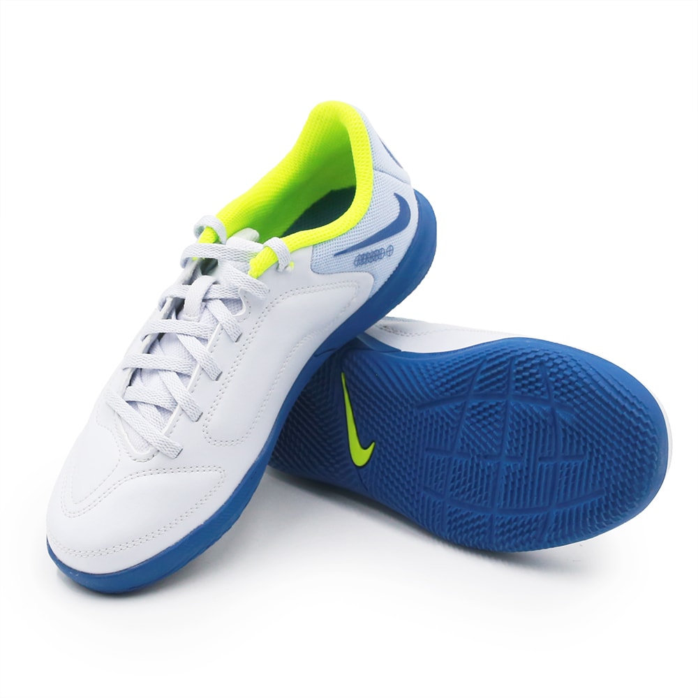 Chuteira Nike Tiempo Legend Infantil Cinza/Azul - 246687 - Anita Shoes
