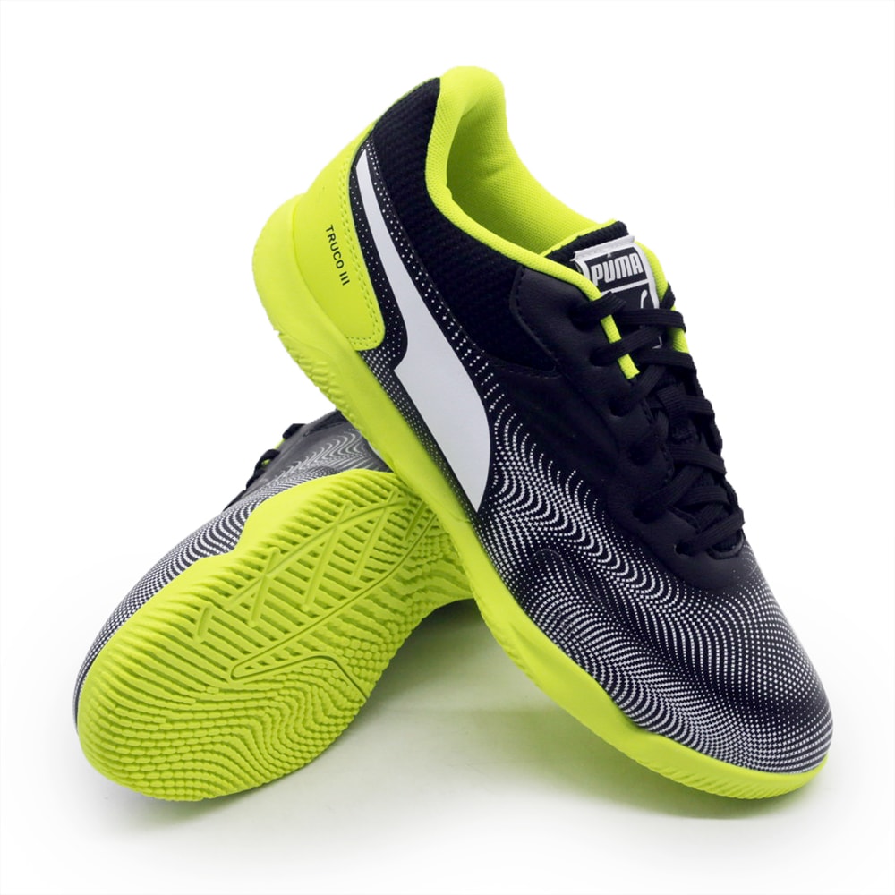 Chuteira Puma Truco 3 Adulto Society Preto/Verde - 282168 - Anita