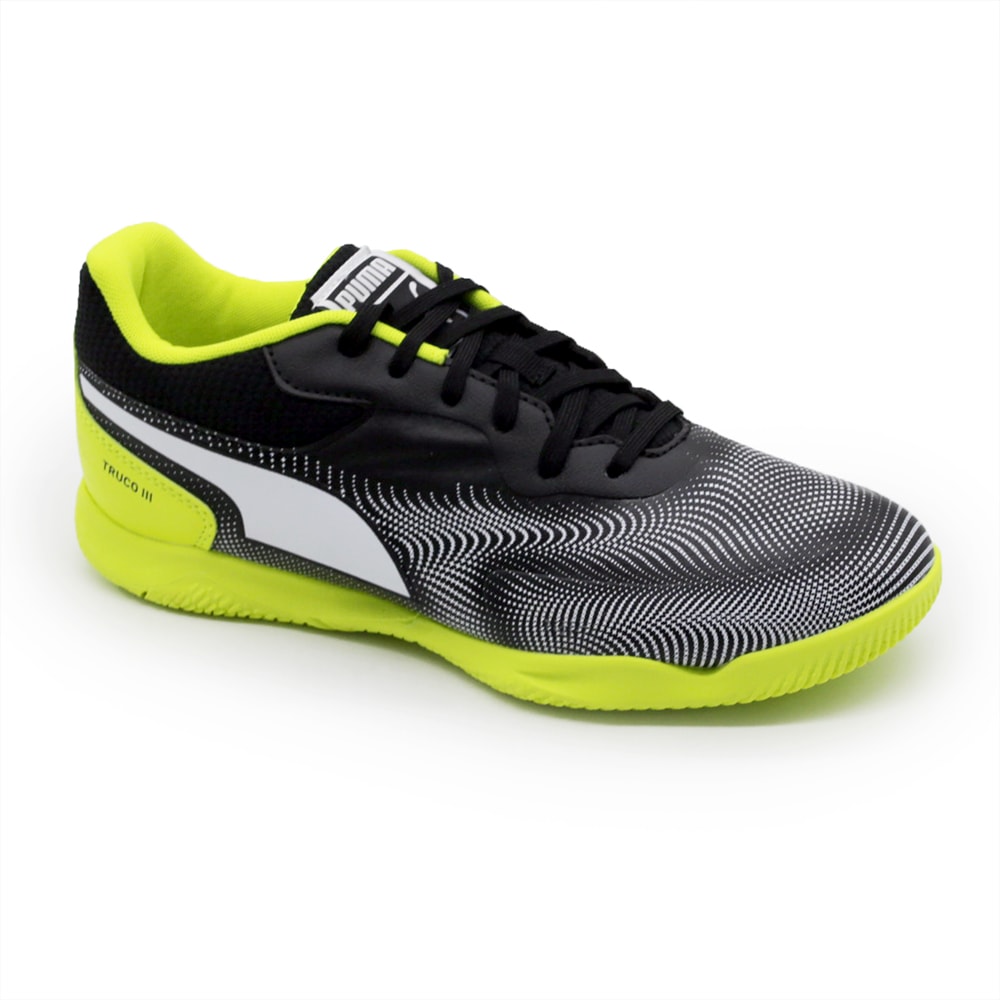 Chuteira Puma Truco 3 Adulto Society Preto/Verde - 282168 - Anita