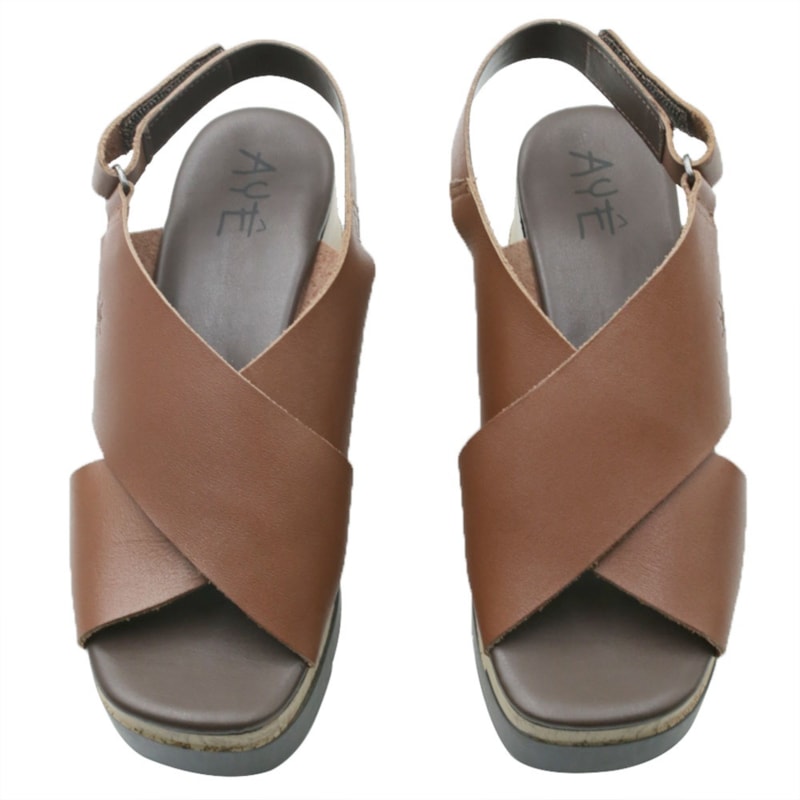 FEMININO ANABELA ALTA AYEAYE 410R1136 ANILINA TAN