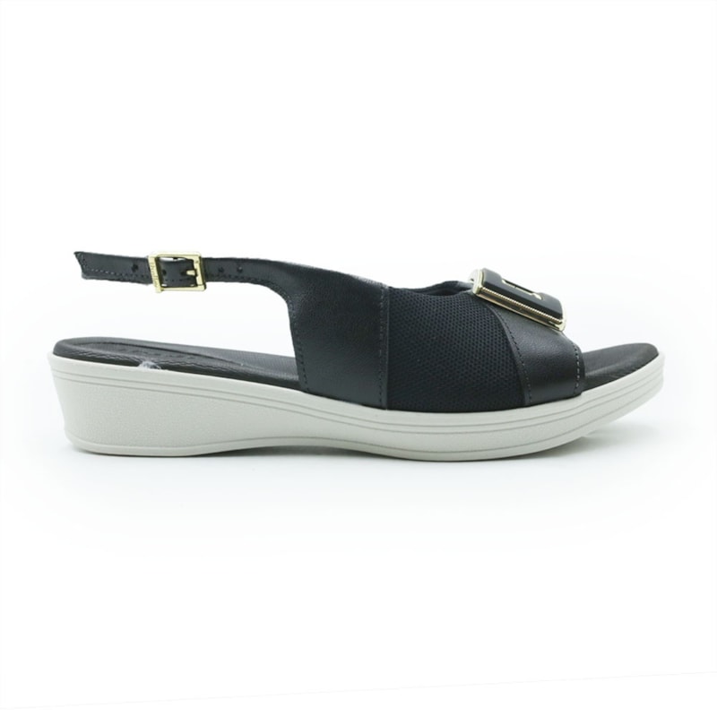 FEMININO ANABELA BAIXA USAFLEX  UD04003001 PRETO