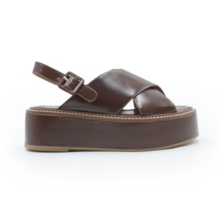 FEMININO ANABELA SANDALIA HITS  56412206 BULGARI CASTANHO