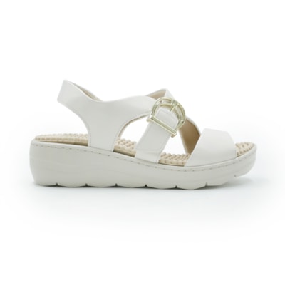 FEMININO ANABELA SANDALIA PICCADILLY  568077 1 VERNIZ OFF WHITE