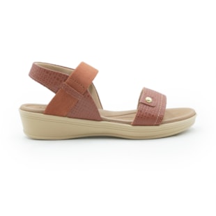 FEMININO ANABELA SANDALIA USAFLEX UD04004004 TERRACOTA