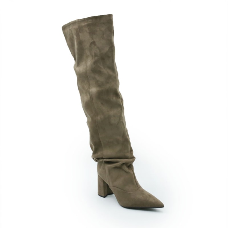 FEMININO BOTA ALTA FERRETTI Z683929973 SUEDE TOP ASH