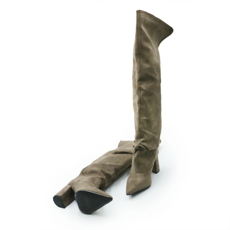 FEMININO BOTA ALTA FERRETTI Z683929973 SUEDE TOP ASH