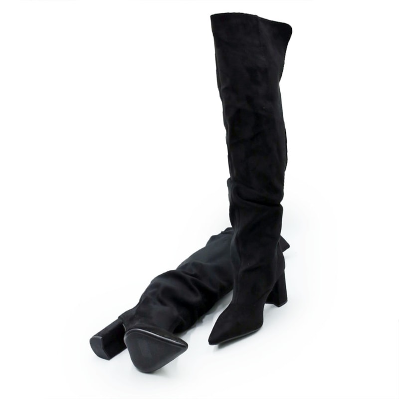 FEMININO BOTA ALTA FERRETTI  Z683929973 SUEDE TOP PRETO