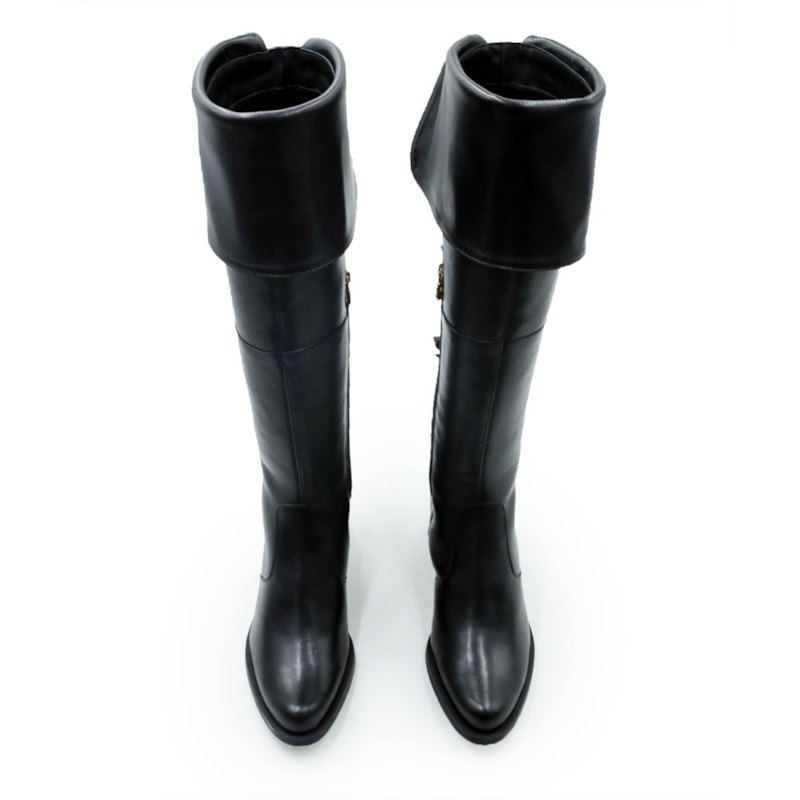 FEMININO BOTA CANO ALTO LUZ DA LUA  52460900 4 PRETO