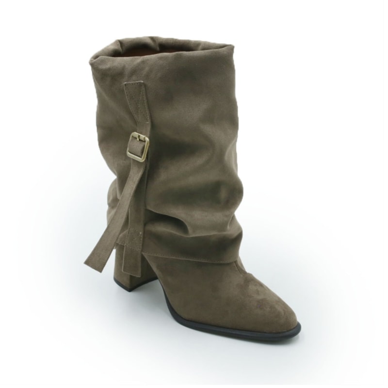 FEMININO BOTA MEDIA FERRETTI  Z550629902 SUEDE TOP ASH