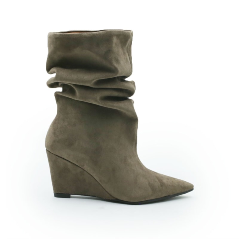 FEMININO BOTA MEDIA FERRETTI Z681229953 SUEDE TOP ASH