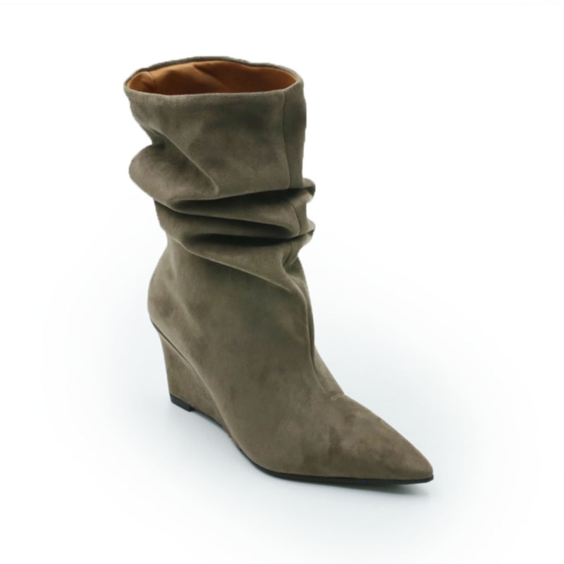 FEMININO BOTA MEDIA FERRETTI Z681229953 SUEDE TOP ASH