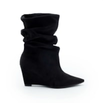 FEMININO BOTA MEDIA FERRETTI Z681229953 SUEDE TOP PRETO