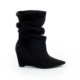 FEMININO BOTA MEDIA FERRETTI Z681229953 SUEDE TOP PRETO