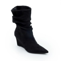 FEMININO BOTA MEDIA FERRETTI Z681229953 SUEDE TOP PRETO