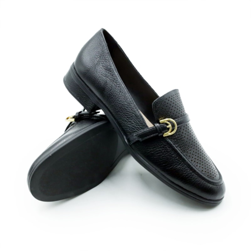 FEMININO MOCASSIM MOCASSIM LUZ DA LUA 60390017 NEW RIDGE PRETO