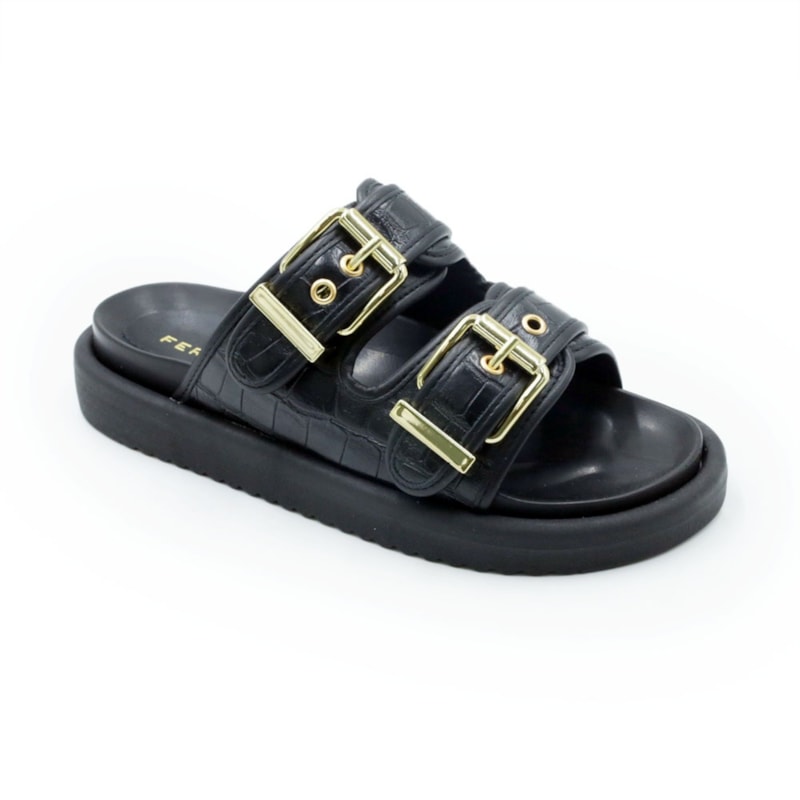 FEMININO RASTEIRA BIRKEN FERRETTI  Z615628877 CROCO PRETO SKIN PRETO