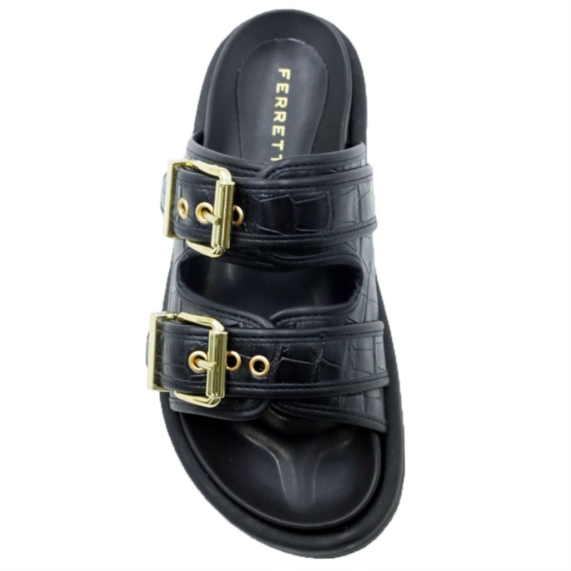 FEMININO RASTEIRA BIRKEN FERRETTI  Z615628877 CROCO PRETO SKIN PRETO