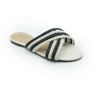 FEMININO RASTEIRA CHINELO ANA CAPRI C3029500800005 OFF PEROLA/PRETO