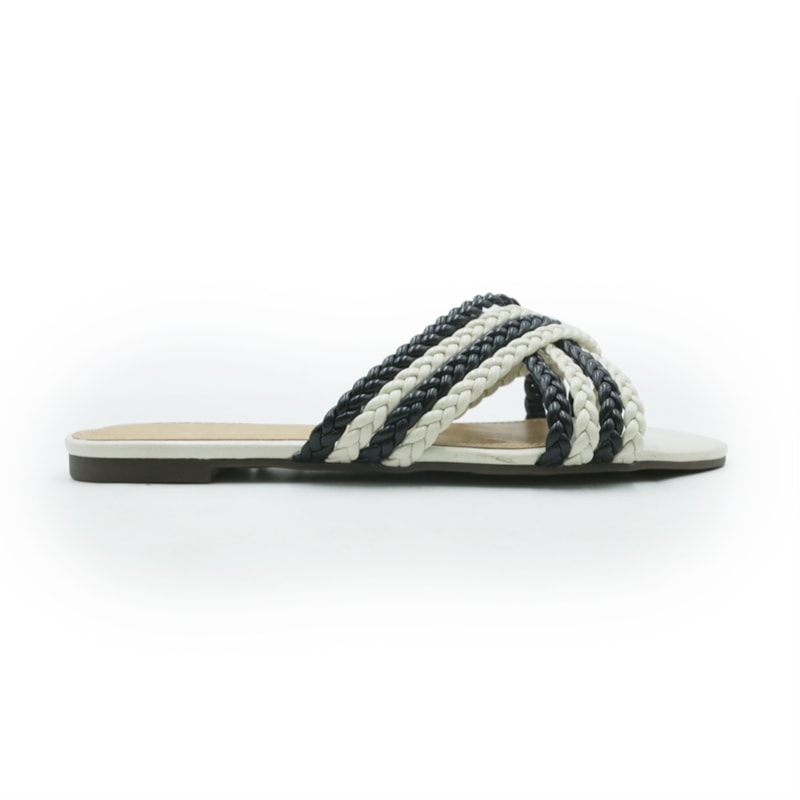 FEMININO RASTEIRA CHINELO ANA CAPRI C3029500800005 OFF PEROLA/PRETO