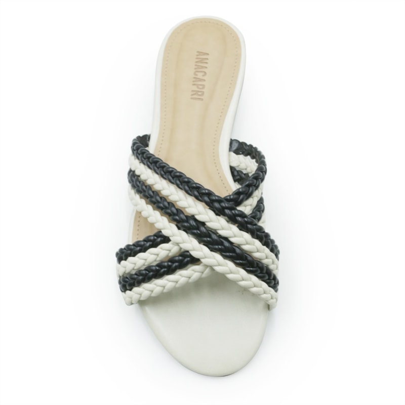 FEMININO RASTEIRA CHINELO ANA CAPRI C3029500800005 OFF PEROLA/PRETO