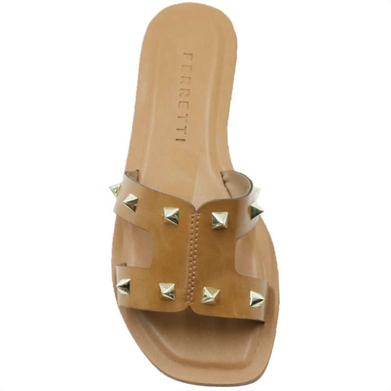FEMININO RASTEIRA CHINELO FERRETTI  117025 MADRI CAMEL MELADO