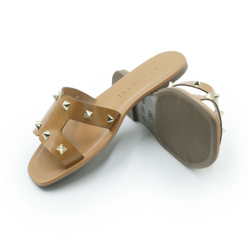 FEMININO RASTEIRA CHINELO FERRETTI  117025 MADRI CAMEL MELADO