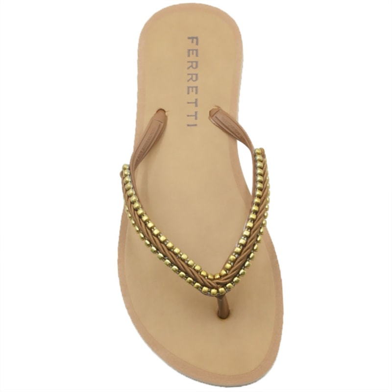 FEMININO RASTEIRA CHINELO FERRETTI 24170 CARAMELO