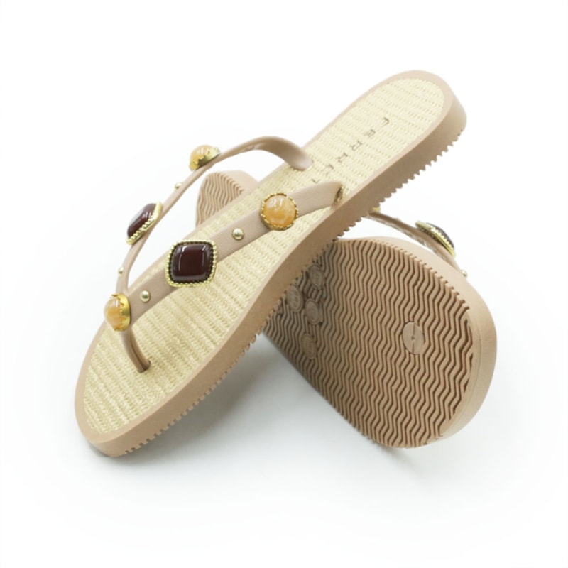 FEMININO RASTEIRA CHINELO FERRETTI  24190 ANTIK META OURO