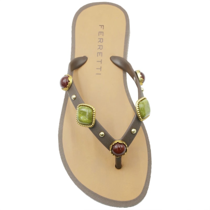 FEMININO RASTEIRA CHINELO FERRETTI  24190 CAF?