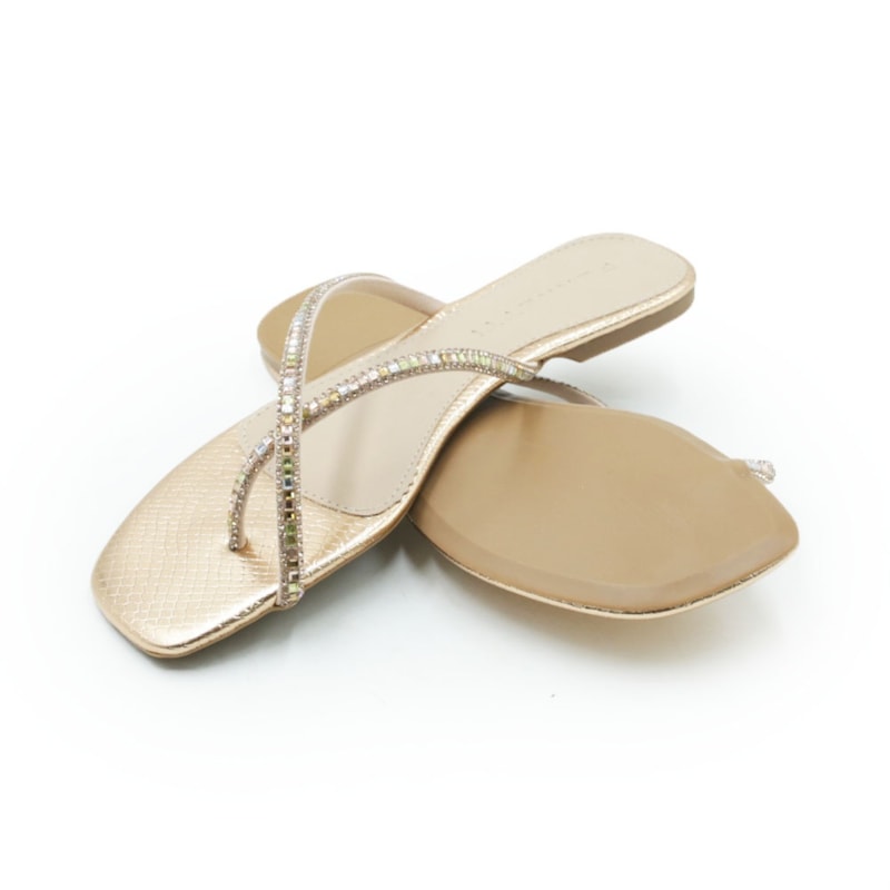 FEMININO RASTEIRA CHINELO FERRETTI  31359 SERPENTE COBRE