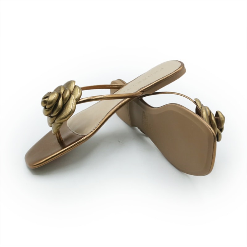 FEMININO RASTEIRA CHINELO FERRETTI 31516 REFLEXO BRONZE