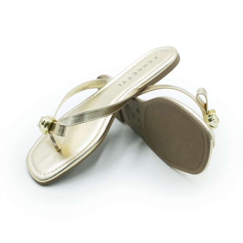 FEMININO RASTEIRA CHINELO FERRETTI 530112826 PRIME OURO