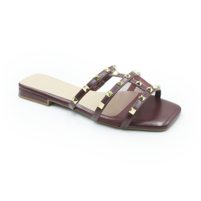 FEMININO RASTEIRA CHINELO FERRETTI 669121204 INTENSE MARSALA