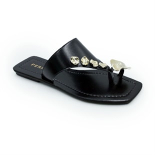 FEMININO RASTEIRA CHINELO FERRETTI 83939100 METAL PRETO