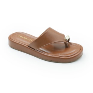FEMININO RASTEIRA CHINELO FERRETTI A222230809 NEW ESSENCE CARAMELO
