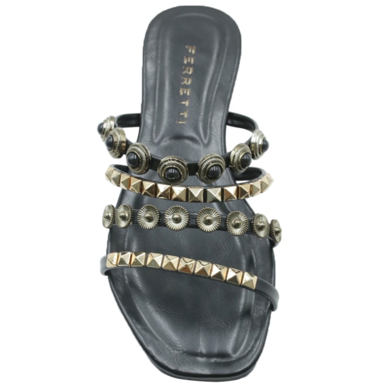 FEMININO RASTEIRA CHINELO FERRETTI  Q128 PRETO