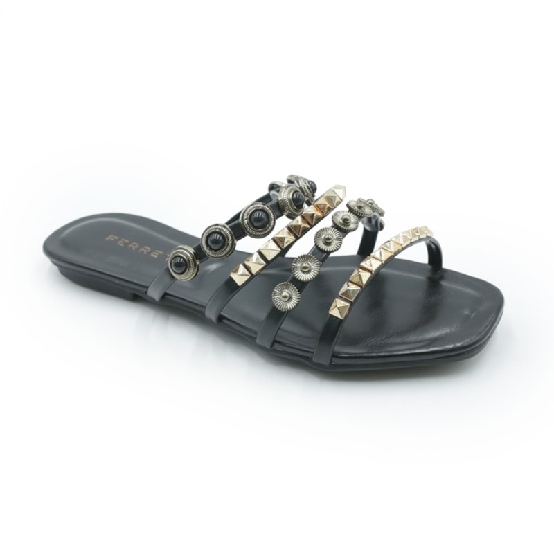 FEMININO RASTEIRA CHINELO FERRETTI  Q128 PRETO