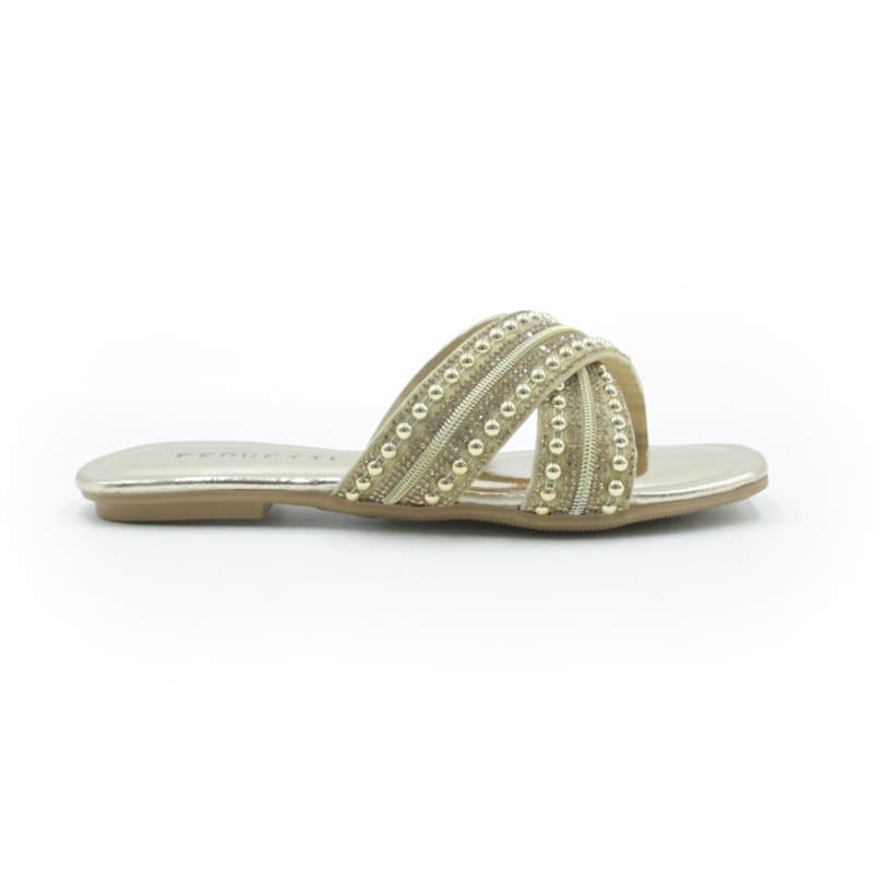 FEMININO RASTEIRA CHINELO FERRETTI  Q135 CHAMPAGNE