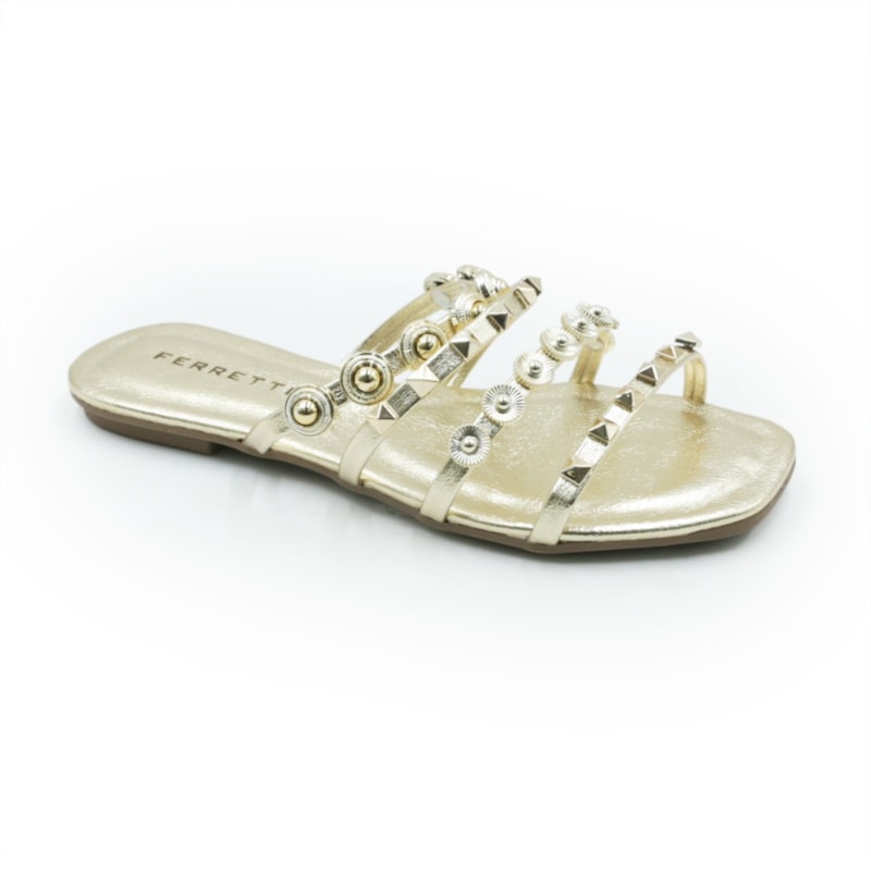 FEMININO RASTEIRA CHINELO FERRETTI Q266 CHAMPAGNE
