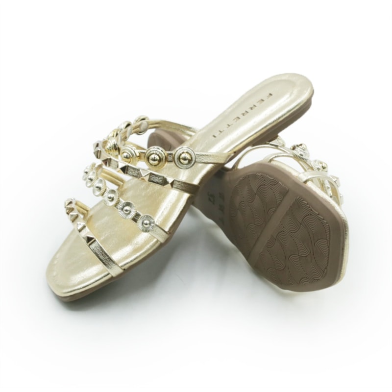 FEMININO RASTEIRA CHINELO FERRETTI Q266 CHAMPAGNE