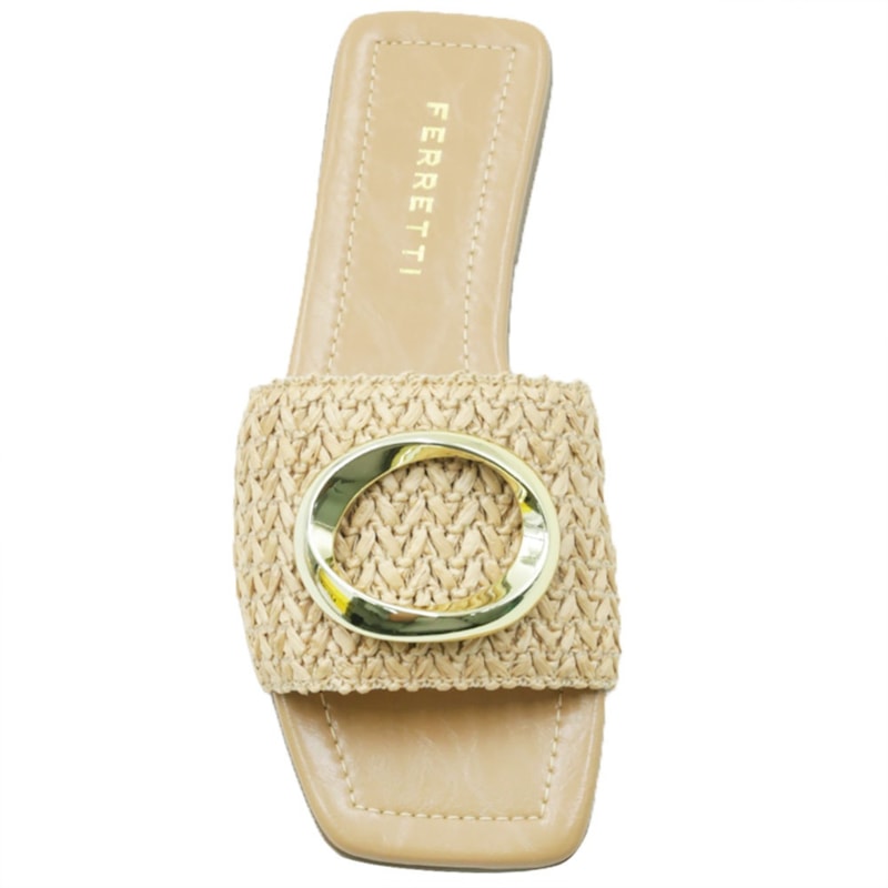 FEMININO RASTEIRA CHINELO FERRETTI Z681029864 GRANITE PALHA